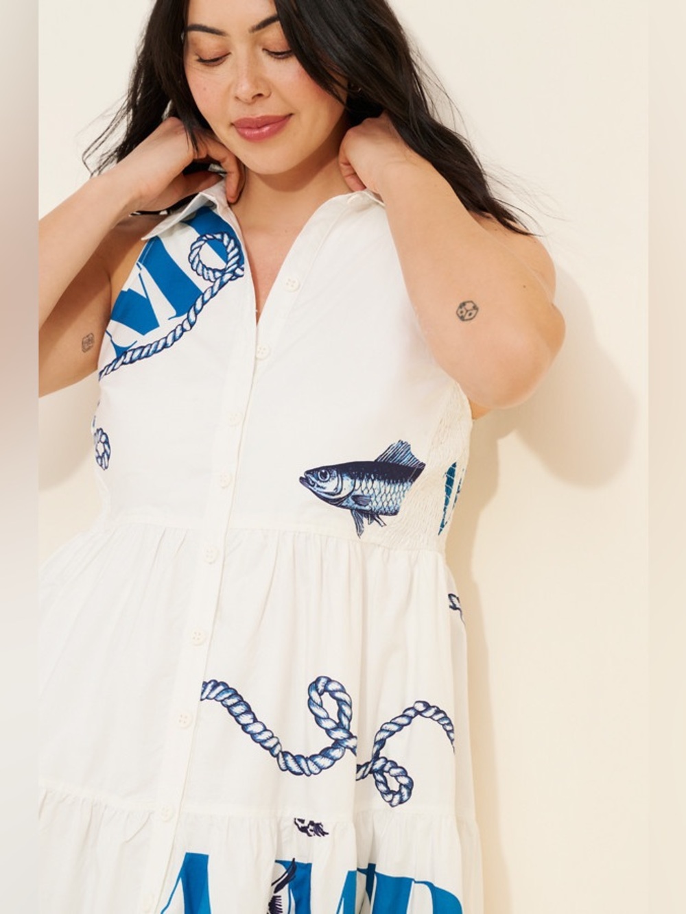 Maeve by Anthropologie Sleeveless Midi Shirt Dress - Picture 4 of 8